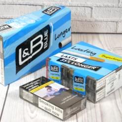 Lambert & Butler Blue UK cigarette packet – 10 packs of L&B